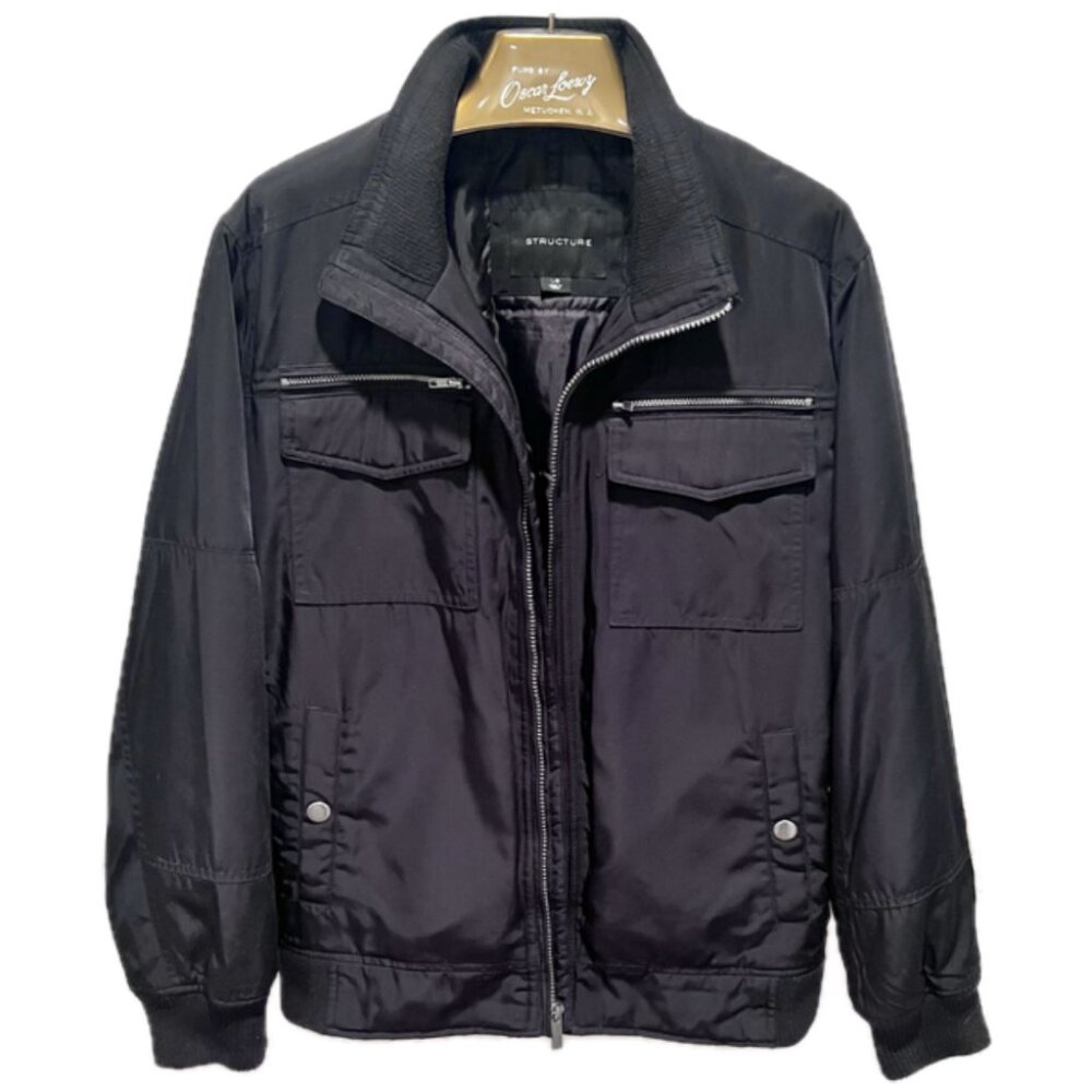 Men's Structure Black Utility Jacket (L) Excellent Condition